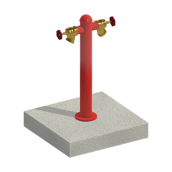 Hidrante de coluna do Template PSCIP renderizado em 3D