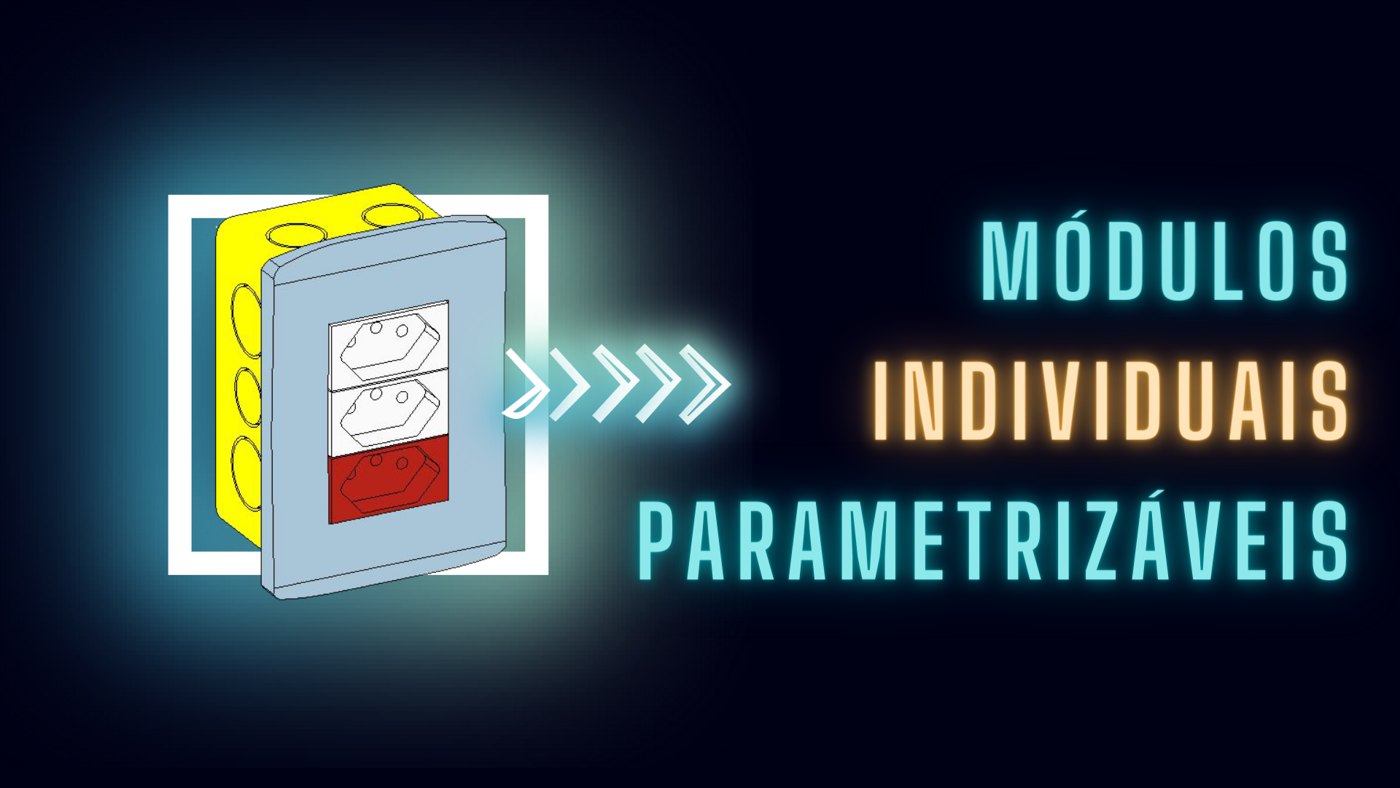 Módulos elétricos individuais parametrizáveis do template Revit MEP